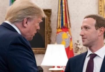 Trump habló sobre Zuckerberg y el bloqueo de sus cuentas de redes