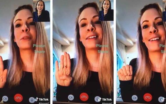 Mujer aprende una señal de socorro en TikTok; la usa durante secuestro