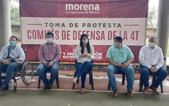 Rinden protesta Comités de la Defensa de la 4T en el Distrito VI Federal