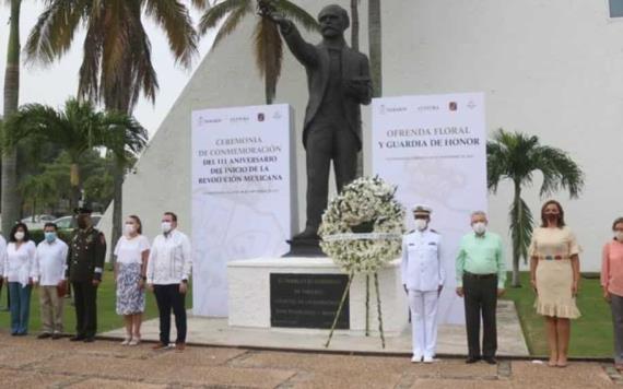 Conmemora Gobierno del Estado el 111 aniversario del inicio de la Revolución Mexicana