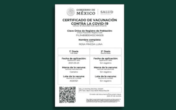 De esta manera puedes obtener tu certificado de vacunación Covid-19