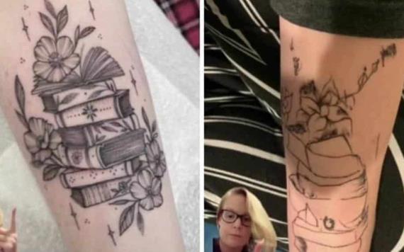  Lloré mucho : Mujer acepta tatuaje GRATIS  y termina con el brazo ARRUINADO