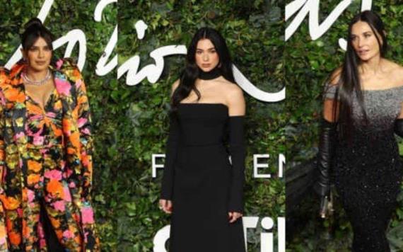 Demi Moore y Dua Lipa apuestan al negro para los Fashion Awards