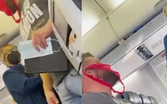Aerolínea echa a hombre de un vuelo por usar ropa interior de dama como mascarilla