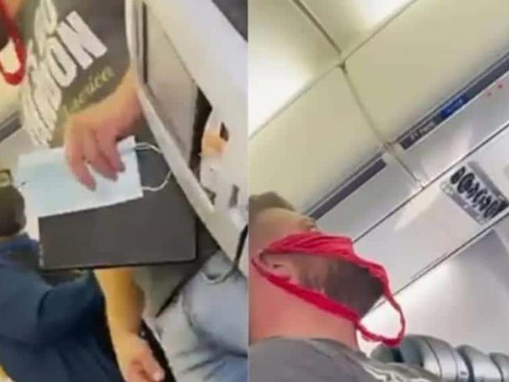 Aerolínea echa a hombre de un vuelo por usar ropa interior de dama como mascarilla Aerolínea echa a hombre de un vuelo por usar ropa interior de dama como mascarilla