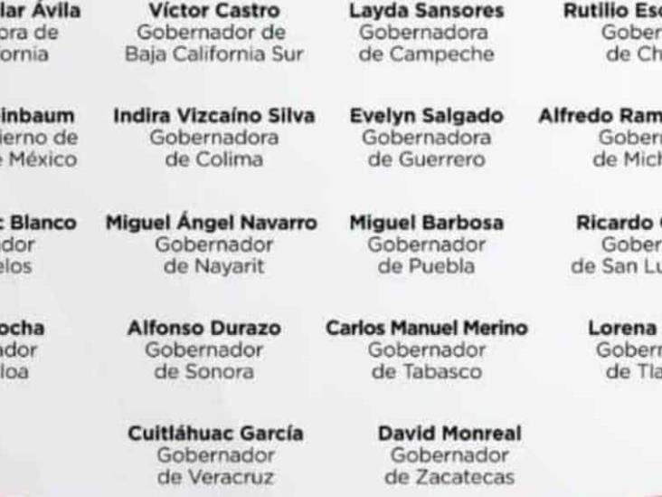 Gobernadores de Morena se pronunciaron en contra del INE Gobernadores de Morena se pronunciaron en contra del INE