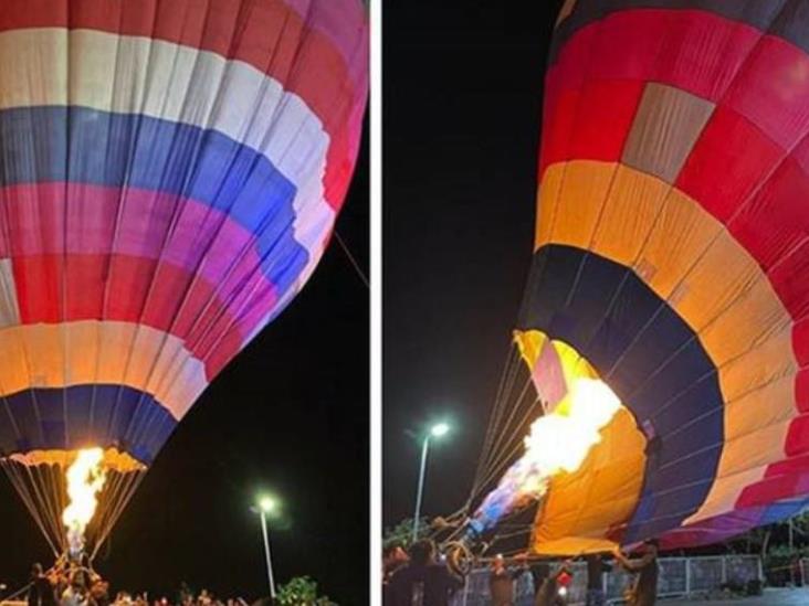 Globo aerostático arrastra a personas en festival de Altamira Tamaulipas Globo aerostático arrastra a personas en festival de Altamira Tamaulipas