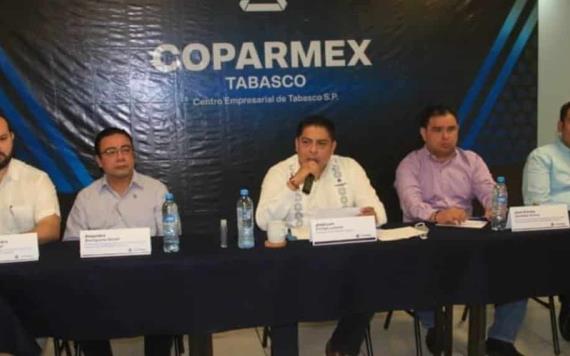 Llama Coparmex a diputados a trabajar por la economía de Tabasco