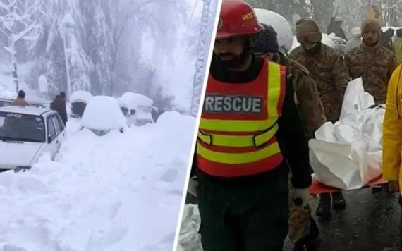 Mueren 22 turistas atrapados en sus autos tras nevada en Pakistán