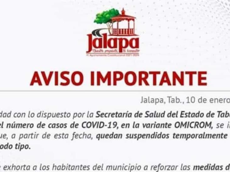 Suspenden eventos masivos en Jalapa Suspenden eventos masivos en Jalapa