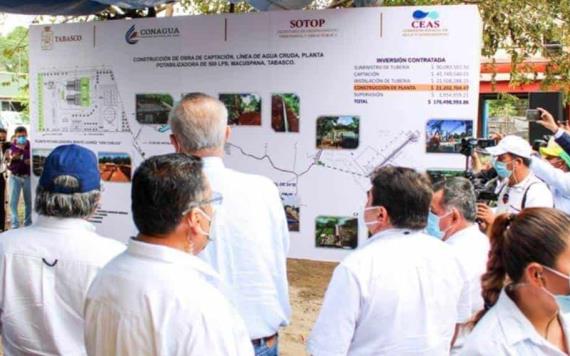 Supervisan avances de plantas potabilizadoras de agua más grandes en la Villa Benito Juárez Macuspana