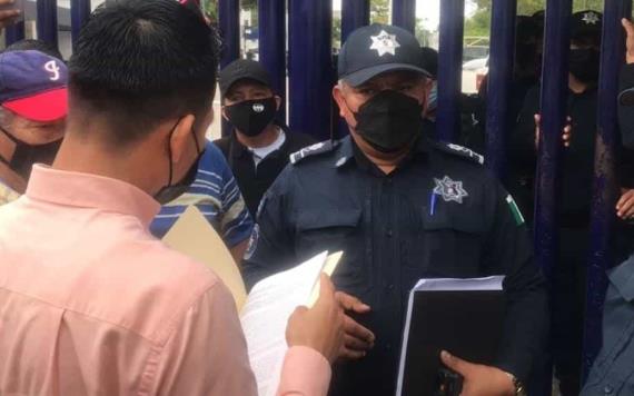 Policías de la Secretaría de Seguridad y Protección Ciudadana de Tabasco (SSPC); protestaron por aumento de salarios
