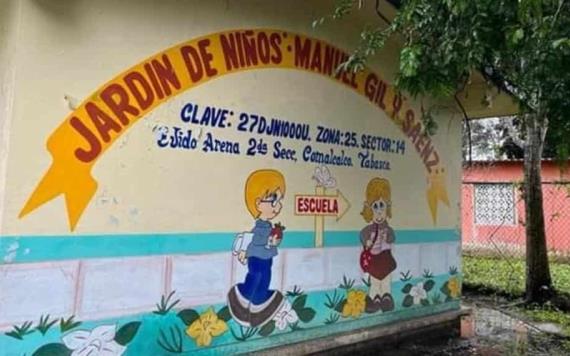 Denuncian el pésimo estado de Jardín de niños en Comalcalco