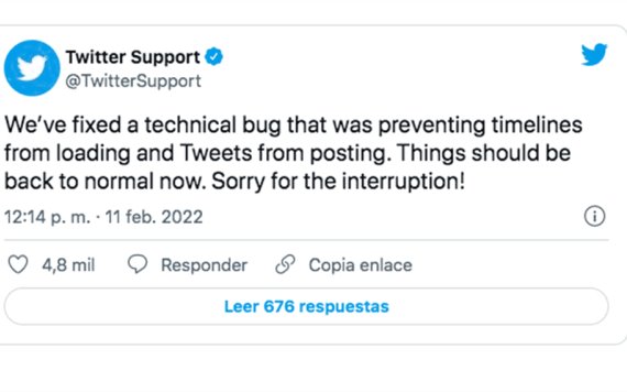 Twitter pide disculpas por fallas técnicas en la plataforma