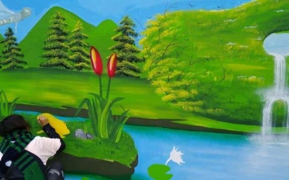 Realizan mural en memoria de periodista muerto en Chiapas