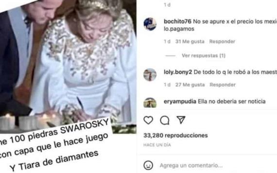 ¡Una ganga! fueron los vestidos de Elba Esther Gordillo en su boda