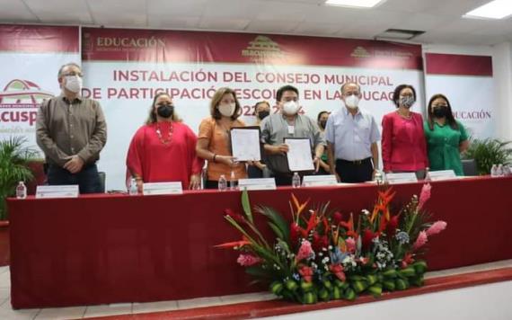 Instalan  en Macuspana Consejo Municipal de Participación Escolar en la Educación 2022 – 2024