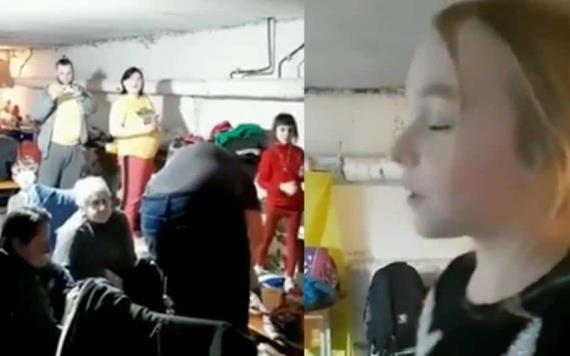 Video: niña ucraniana canta "Libre Soy" en un refugio de Ucrania