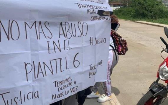 Alumnas denuncian acoso por parte de maestros y compañeros del COBATAB No. 6