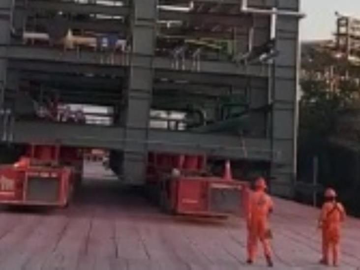 Entra módulo a la refinería Olmeca en Dos Bocas Paraíso Entra módulo a la refinería Olmeca en Dos Bocas Paraíso