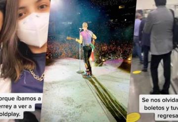 Jóvenes viajan a Monterrey para el concierto de Coldplay y se les olvidan los boletos  