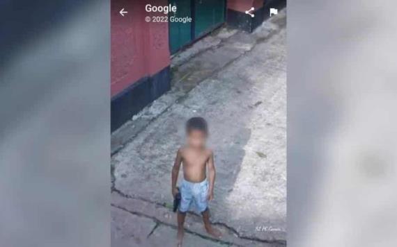 Niño es captado por el Google Maps con pistola en mano