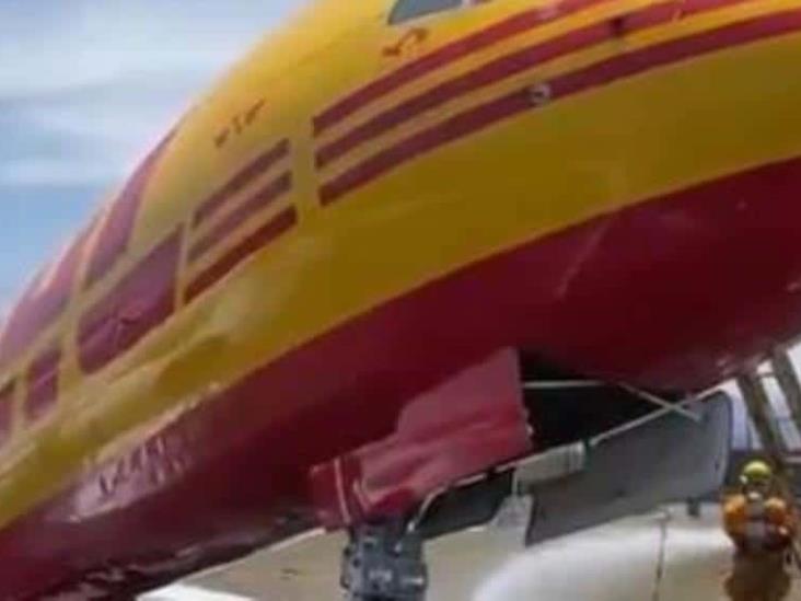 Avión de empresa DHL sufre accidente en aeropuerto de Costa Rica Avión de empresa DHL sufre accidente en aeropuerto de Costa Rica
