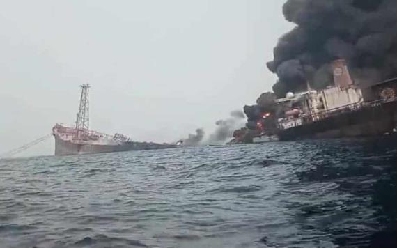 Explosión de buque petrolero en costas de Hong Kong deja un muerto y seis heridos