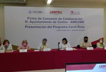 Firman convenio de colaboración entre el Ayuntamiento de Centro  y la asociación Mexicana de mujeres empresarias Amexme