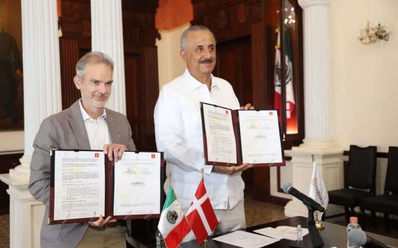 El gobernador Carlos Manuel Merino Campos recibió en Palacio de Gobierno al embajador del Reino de Dinamarca