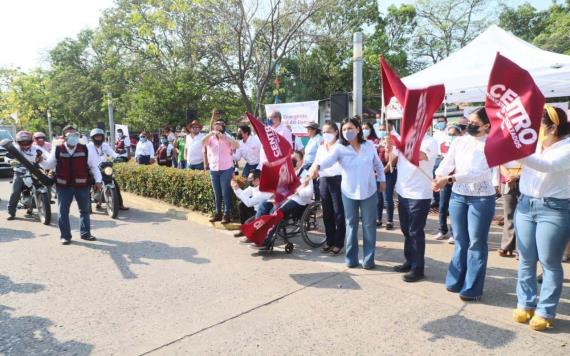 La alcaldesa de Centro, Yolanda Osuna Huerta dio el banderazo de salida a trabajos de descacharrización