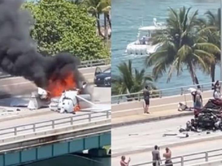 Choque de una avioneta contra un puente de Miami Beach deja un muerto y cinco lesionados Choque de una avioneta contra un puente de Miami Beach deja un muerto y cinco lesionados