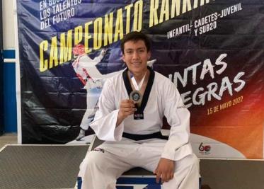 El taekwondoín tabasqueño Juan Pablo Herrera Cordero logró bronce en el Mundial del Deporte Escolar