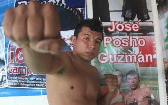 El boxeador tabasqueño José "Posho" Guzmán se encuentra entrenando intensamente