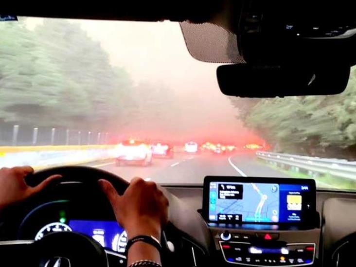 Captan Tormenta de arena en autopista México-Cuernavaca Captan Tormenta de arena en autopista México-Cuernavaca