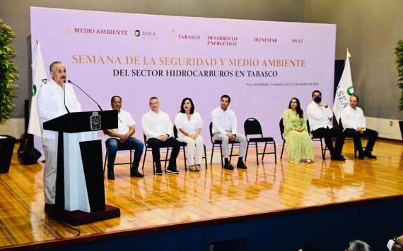 Inaugura el gobernador Carlos Manuel Merino Campos la Semana de la Seguridad y Medio Ambiente del Sector Hidrocarburos