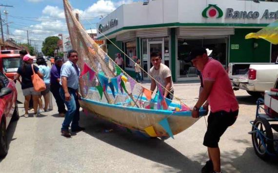 Pescadores de Cooperativa Chinal llevan gremio en honor del Señor de la Salud