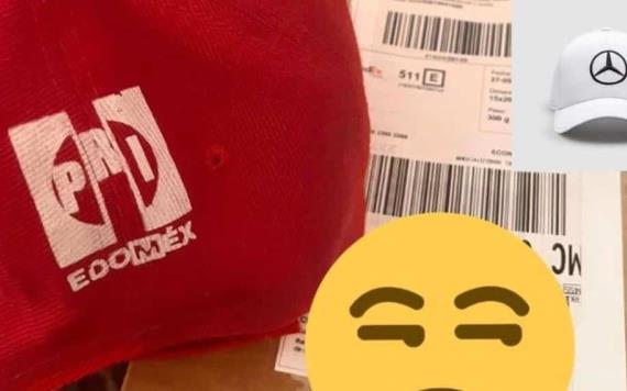 Mujer compra gorra de Mercedes por internet y le llega una del PRI