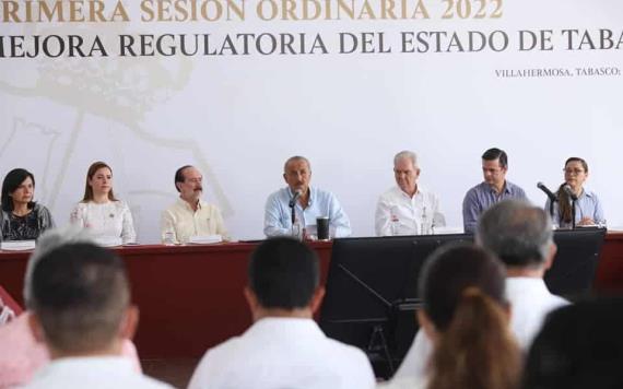 Realizan primera sesión ordinaria 2022 del Consejo de Mejora Regulatoria del Estado de Tabasco
