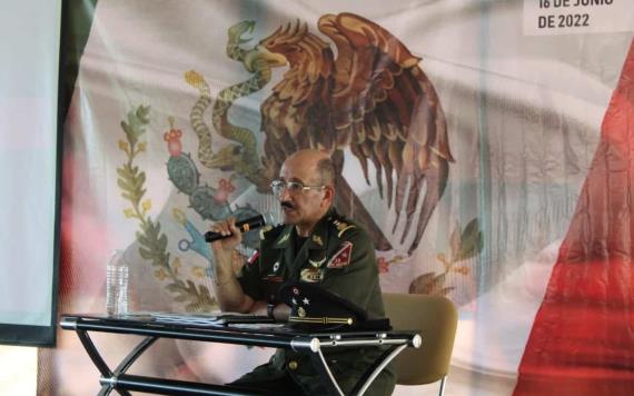 General del ejército imparte plática sobre seguridad en la Universidad Politécnica Mesoamericana
