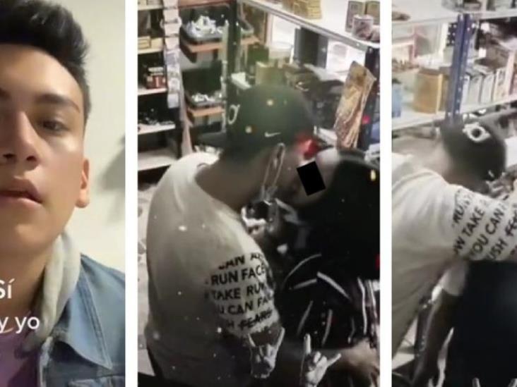 Tiktoker sorprende a su novia engañándolo con su amigo en una tienda Tiktoker sorprende a su novia engañándolo con su amigo en una tienda
