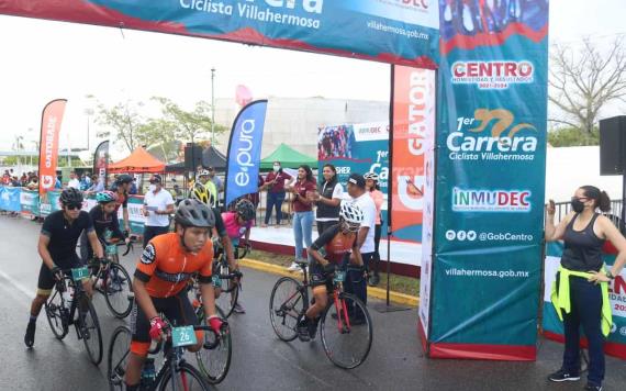 Realizan con éxito la I Carrera Ciclista Villahermosa organizada por el Instituto Municipal del Deporte de Centro