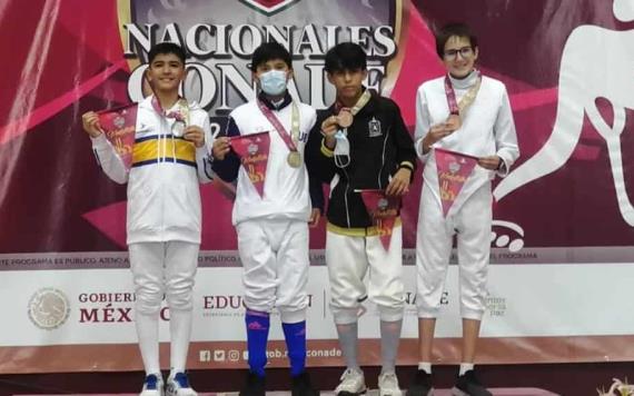 Esgrimista tabasqueño Rodrigo André Quiróz Ramírez logró bronce en los Juegos Nacionales CONADE 2022