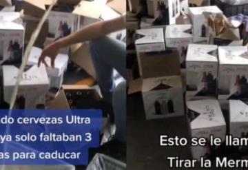 Empleados de Walmart revelan en TikTok cómo manejan la cerveza caducada: Prefieren tirar todo