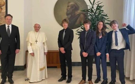 Elon Musk y sus hijos visitan al Papa Francisco en El Vaticano