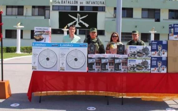 Empresarios en Tampico donan electrodomésticos para el canje de armas de Sedena