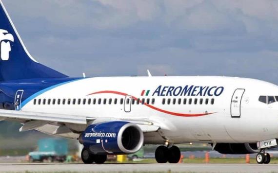 Avión de Aeroméxico es impactado por un rayo