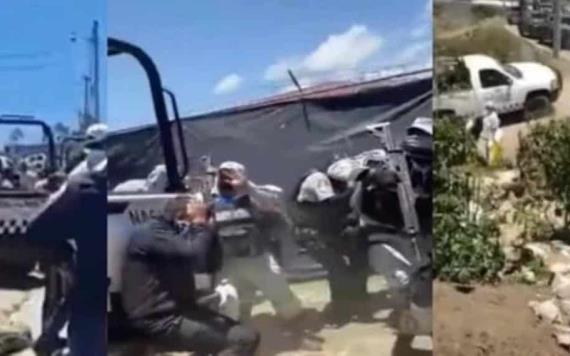 Video: Integrantes de la Guardia Nacional son apedreados por comunidad en Hidalgo
