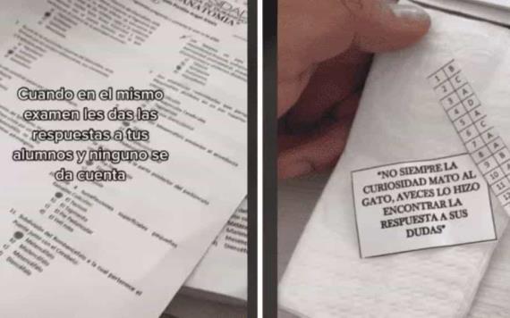 Maestro dejó las respuestas del examen en la última hoja; ningún alumno se dio cuenta