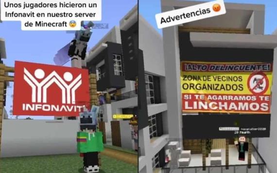 Jugadores de Minecraft construyen zona habitacional de Infonavit 